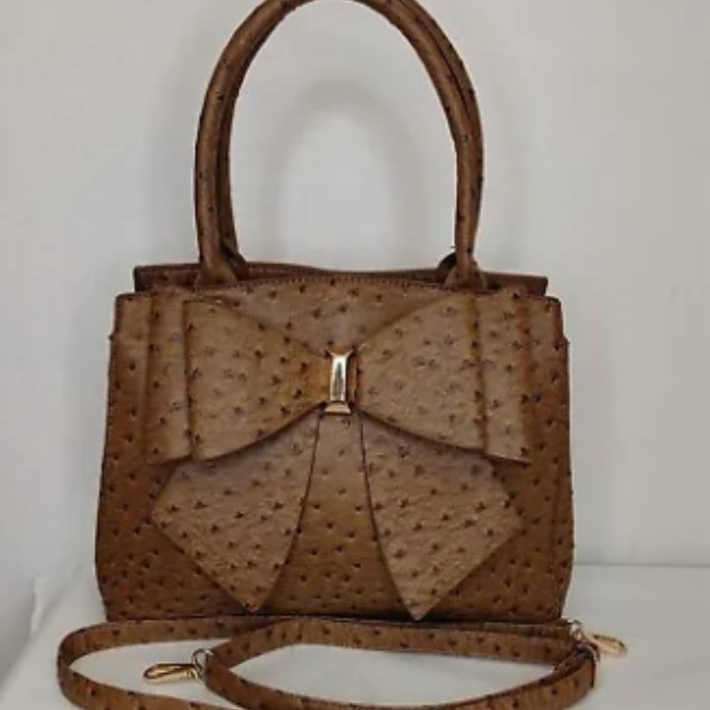 Grossi Bowti Women’s Shoulder Bag Brown Crossbody strap